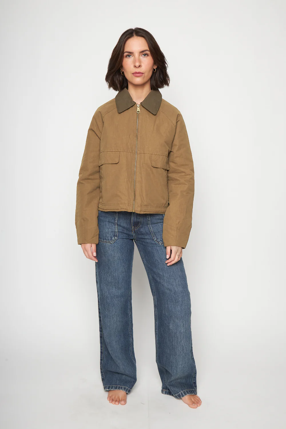 Chaqueta Angi Reciclada Camel Mujer - Image 3