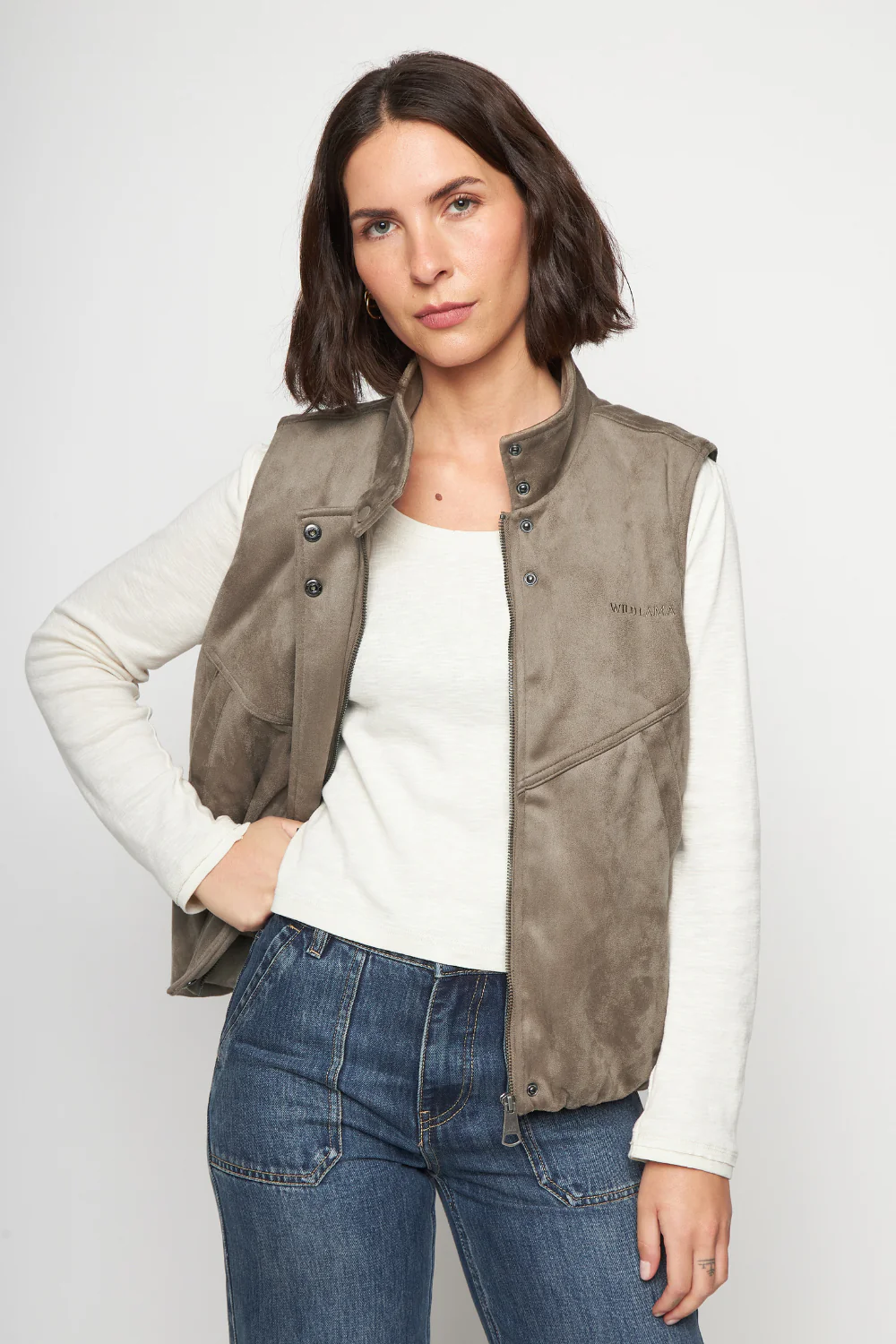 Chaqueta Denis Reciclada Café Mujer - Image 3
