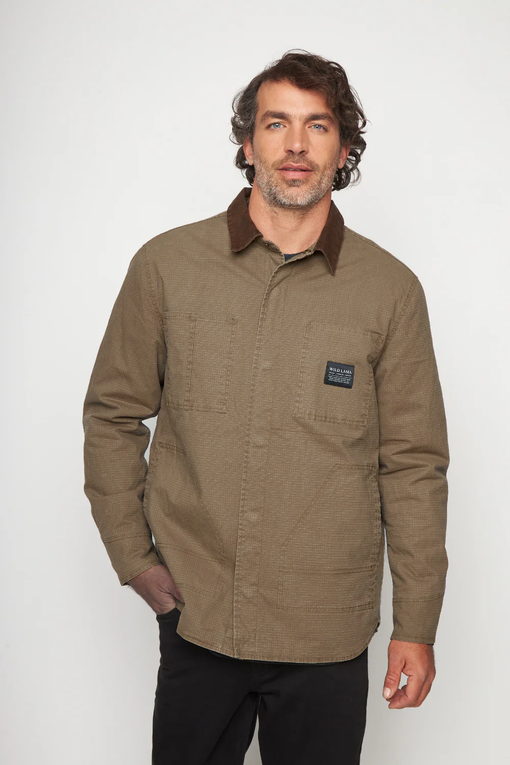 Chaqueta Roble Ripstop Orgánica Café Hombre - Image 3