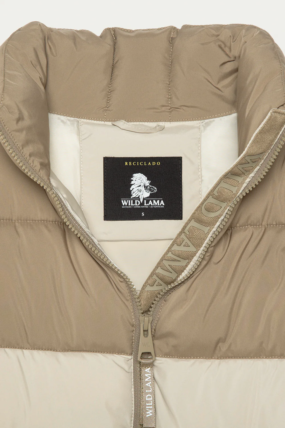 Parka Essential Reciclada Café Claro y Beige Mujer - Image 11