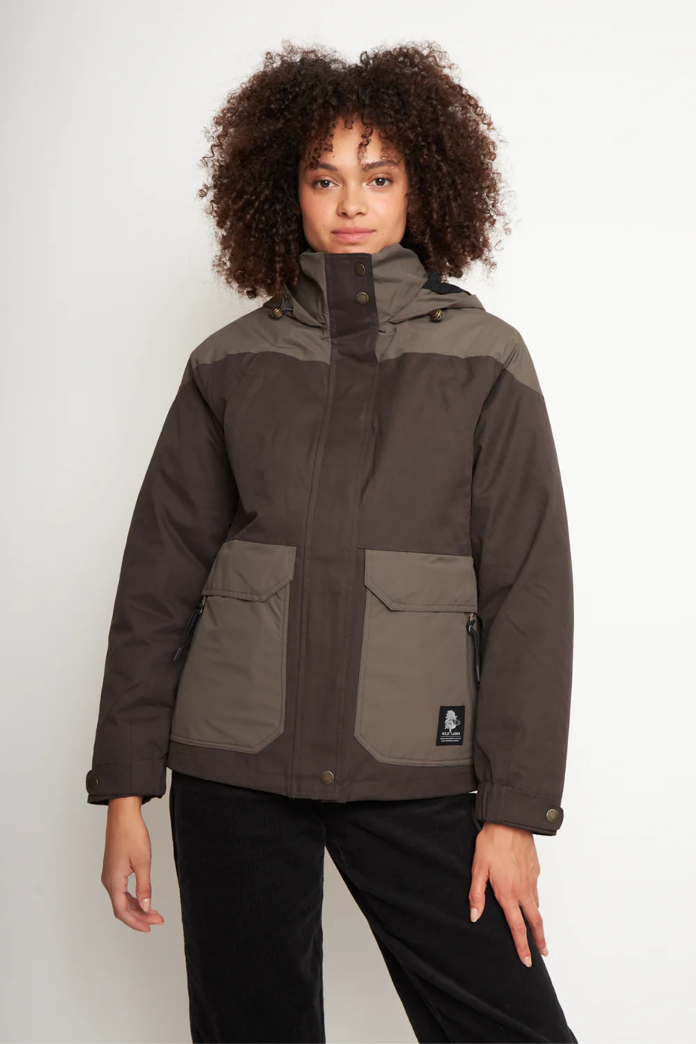 Parka Impermeable Ruga 3 en 1 Reciclada Café Mujer - Image 3