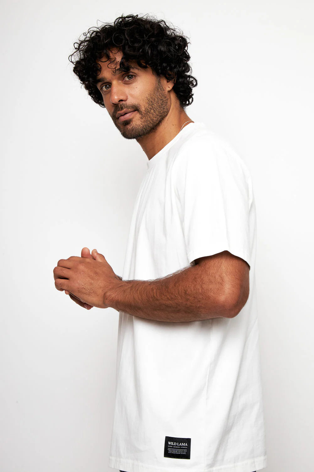 Polera Bat Orgánica Blanca Hombre - Image 2