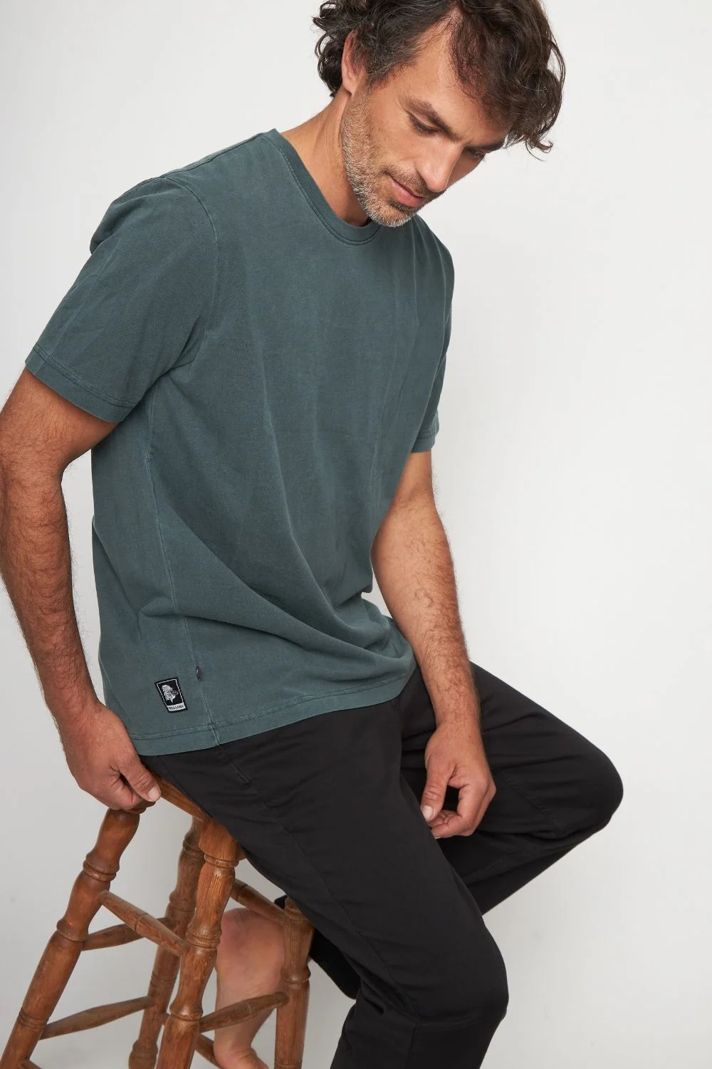 Polera Bat Orgánica Petróleo Hombre - Image 2