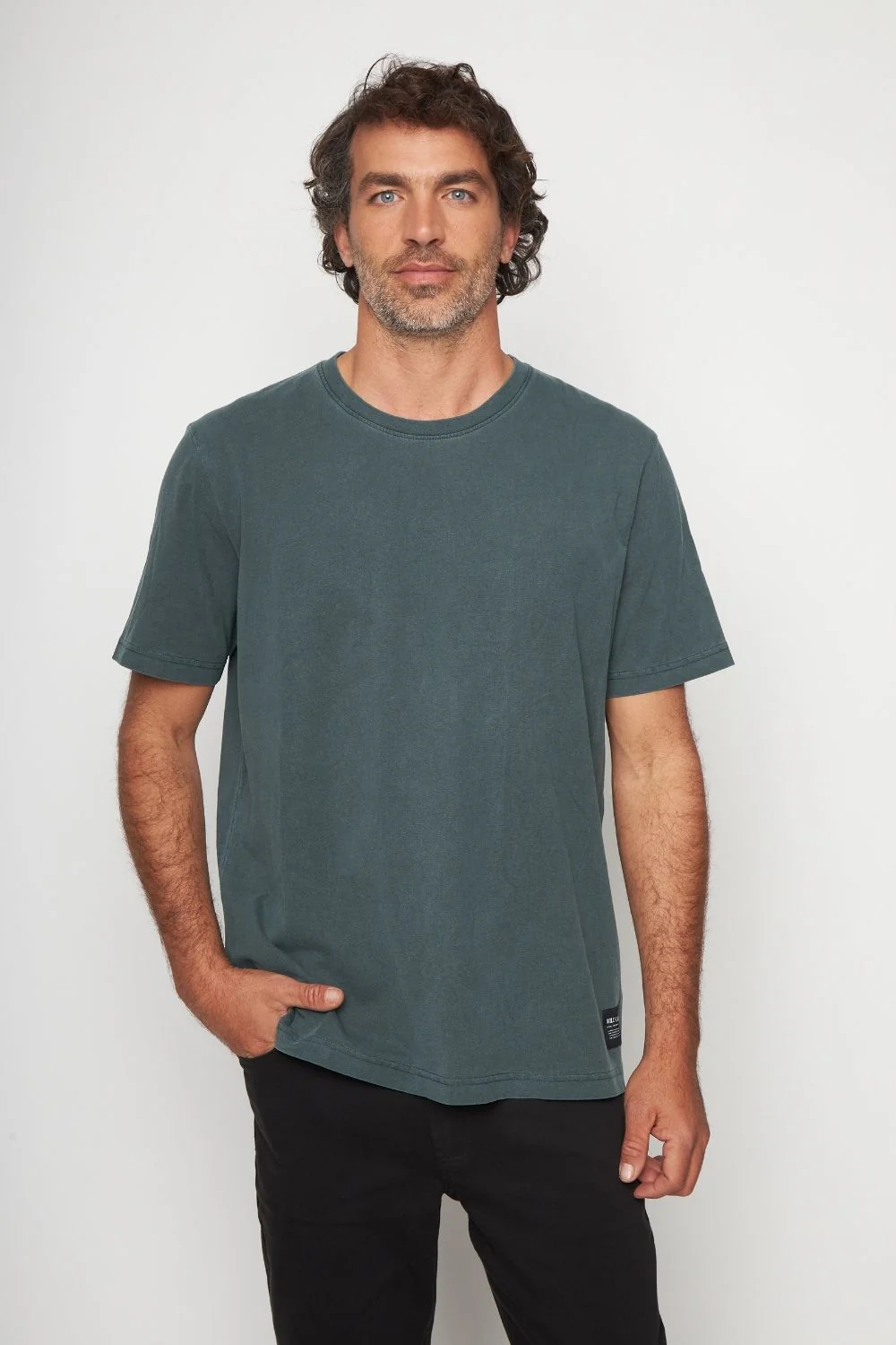 Polera Bat Orgánica Petróleo Hombre - Image 3