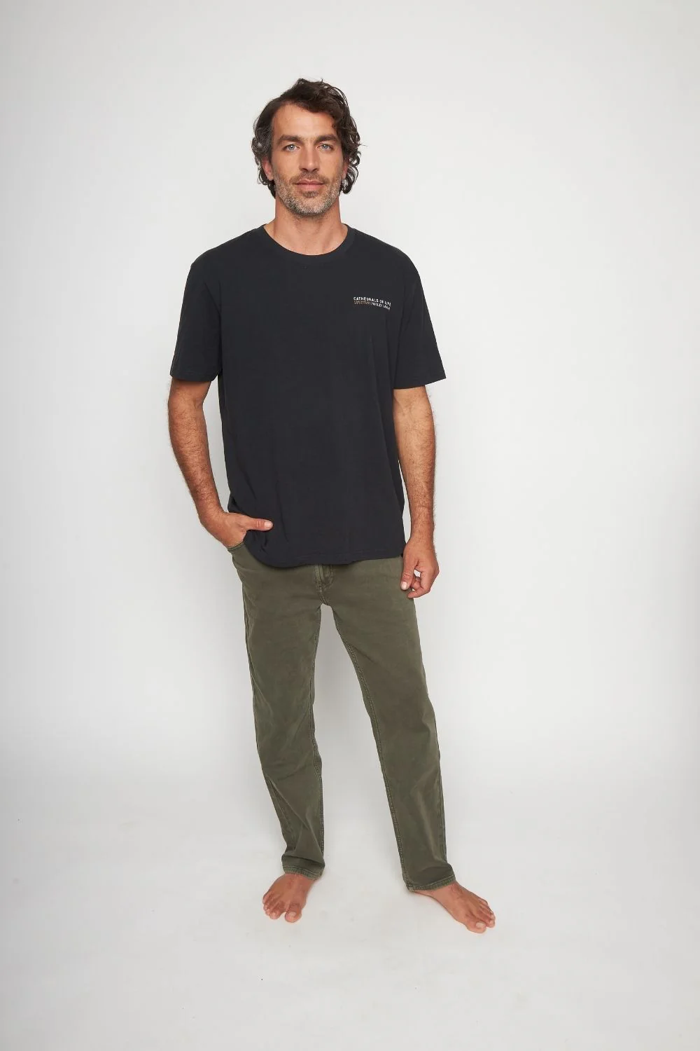 Polera Rolan Orgánica Negra Hombre - Image 3